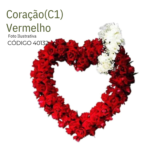 Coroa Coração Vazado Vermelho